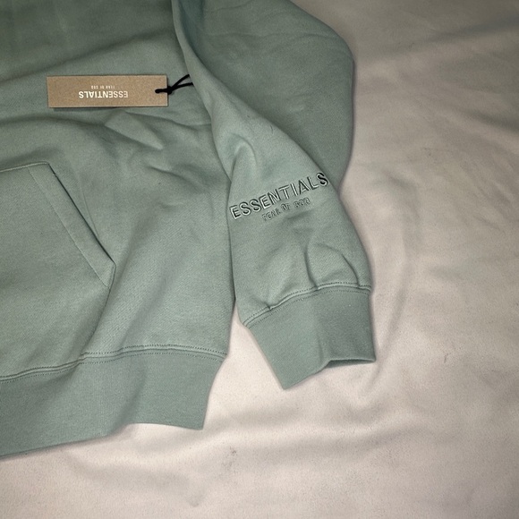Essentials Fear of God Baby Blue Hoodie Pullover - Picture 5 of 7